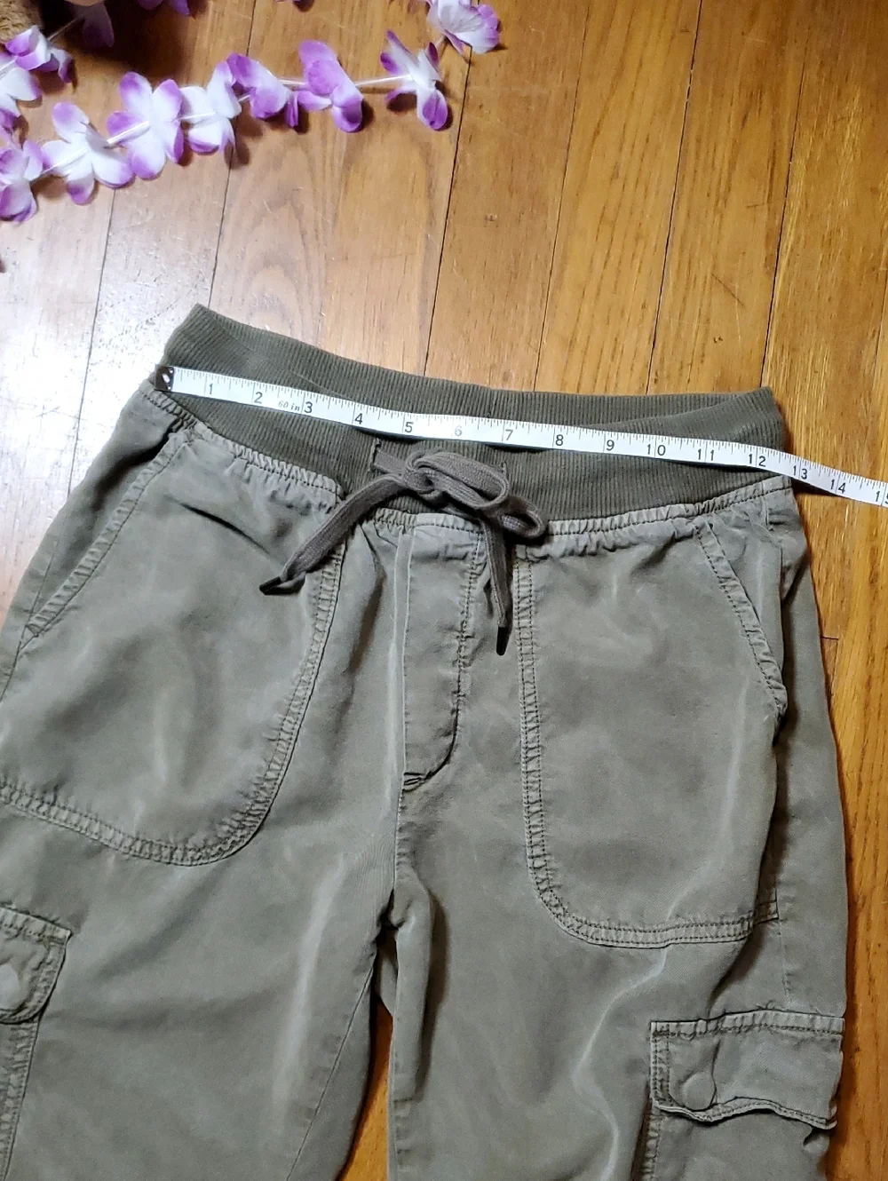 American Eagle Outfitters Olive Cargo Jogger Pants - Picture 8 of 12